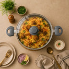 Pathra Non-Stick Briyani Pan with Glass Lid 4300ml