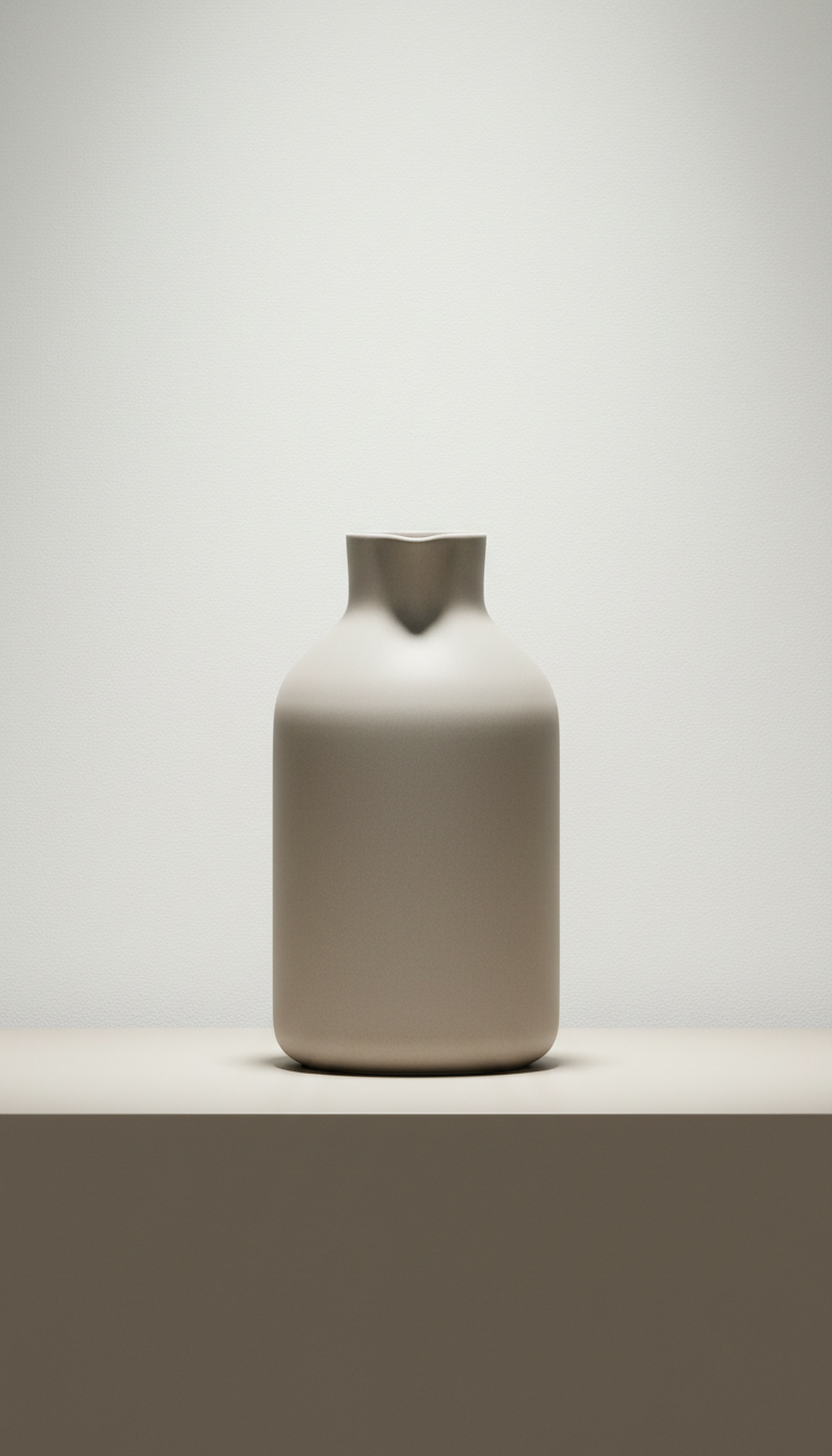 Matte Ceramic Carafe With Sleek Spout